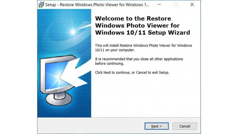 Windows 10→インストール→Restore Windows Photo Viewer to Windows 11/10