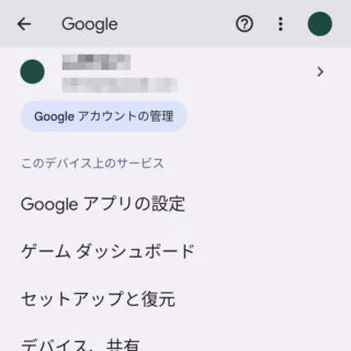 Pixel→Android 13→設定→Google