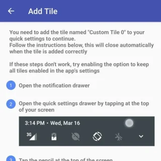 Androidアプリ→Custom Quick Settings