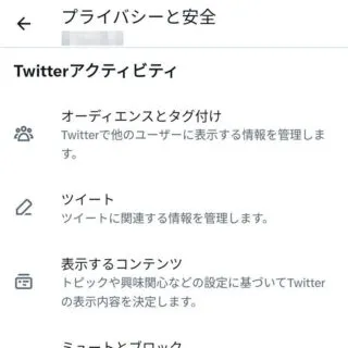 X（Twitter）→設定→プライバシーと安全