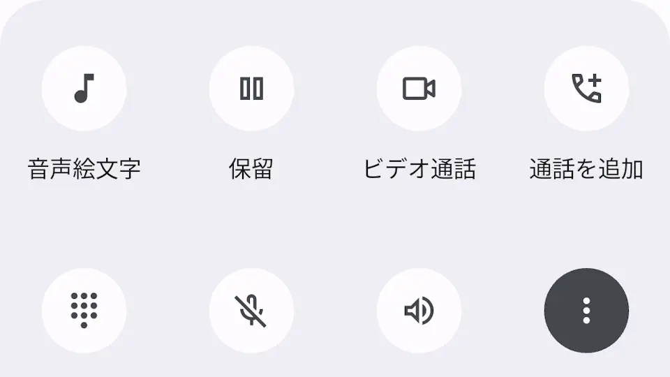 Androidスマートフォン→電話中