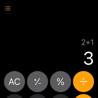 iPhoneアプリ→計算機→3