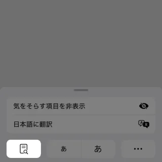 iPhoneアプリ→Safari→ページメニュー