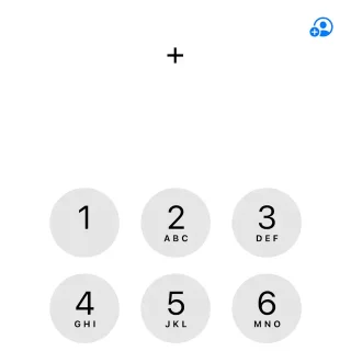 iPhoneアプリ→電話→＋