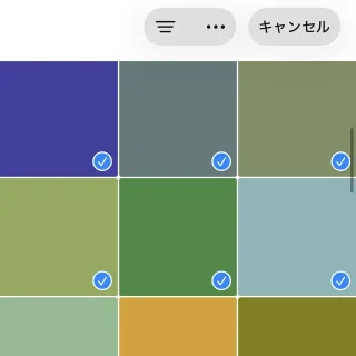 iPhoneアプリ→写真→複数選択