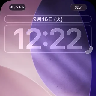 iPhone→ロック画面→コレクション→カスタマイズ