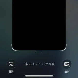 iPhone→ビジュアルインテリジェンス→画面上の対象を検索する