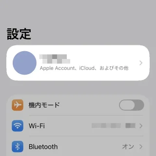 iPhone→設定→Apple Account