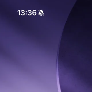 iPhone→ステータスバー→アイコン→消音モード