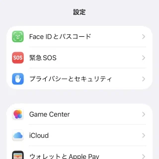 iPhone→設定