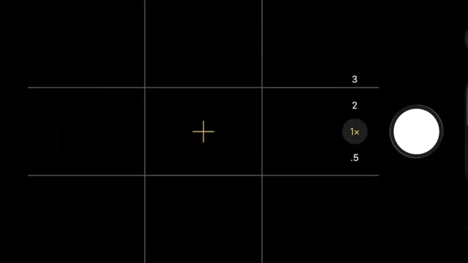 iPhoneアプリ→カメラ→グリッド