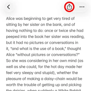 iPhoneアプリ→メモ→共有ボタン