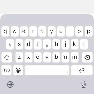 iPhoneアプリ→IME→キーボード→QWERTY