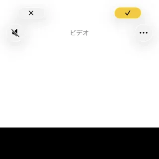 iPhoneアプリ→写真→ライブラリ→ビデオ→編集→スピーカーボタン→オフ