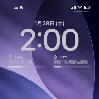 iPhone→ロック画面