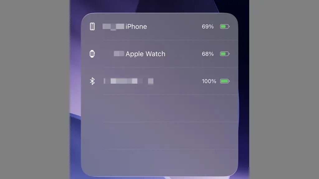 iPhoneに接続したBluetoothデバイスのバッテリー残量を確認する方法