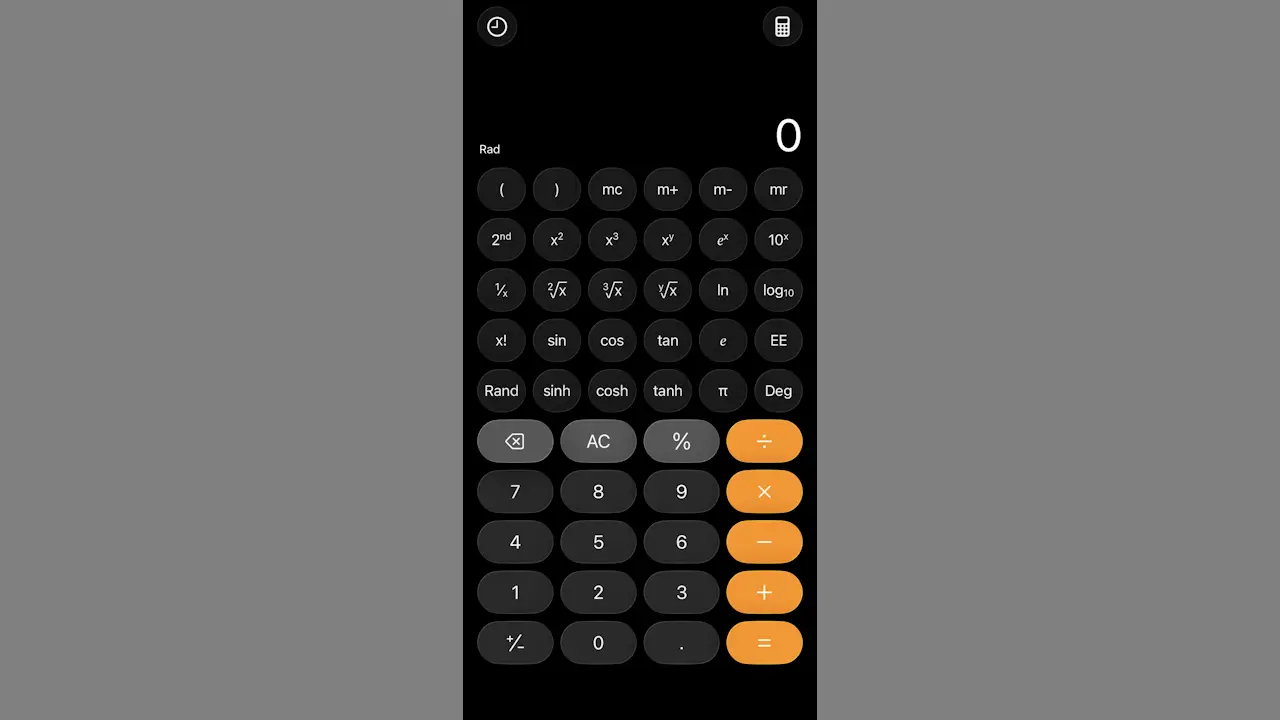 iPhoneの計算機アプリを「関数電卓」にする方法