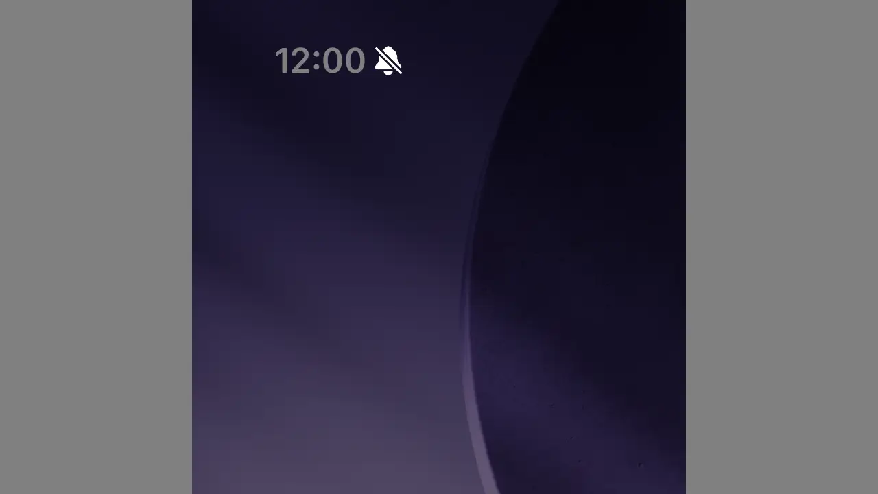 iPhoneでマナーモードのアイコンを消す方法