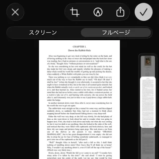 iPhone→スクリーンショット→フルスクリーンプレビューフルページ