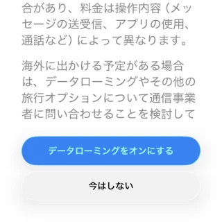 iPhone→設定→モバイル通信→通信のオプション→データローミング