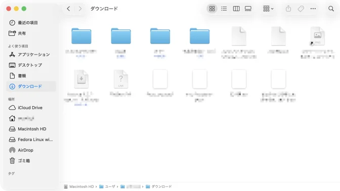 Mac→Finder→パスバー