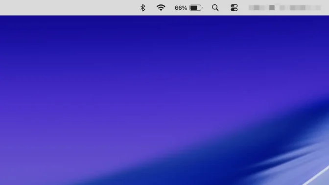 Mac→メニューバー