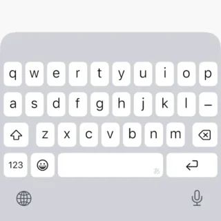 iPhoneアプリ→IME→キーボード→QWERTY