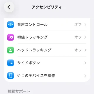 iPhone→設定→アクセシビリティ