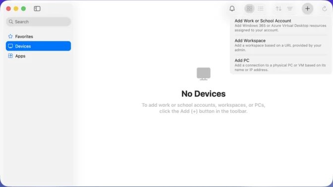 Mac→Windows Appアプリ→Add
