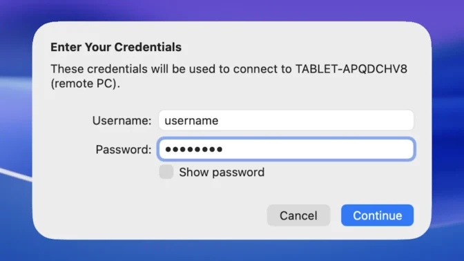 Mac→Windows Appアプリ→サインイン