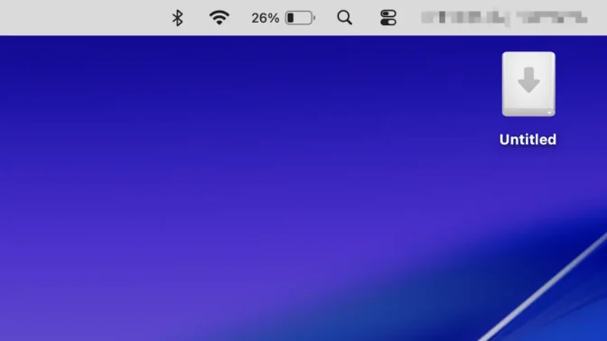 Mac→デスクトップ→USBメモリ