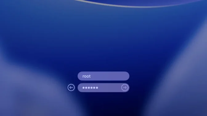 Mac→ログイン画面→root