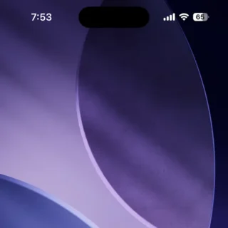 iPhone→ホーム画面→Dynamic Island