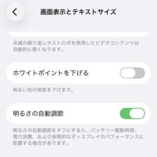 iPhone→設定→アクセシビリティ→画面表示とテキストサイズ