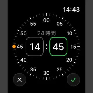 Apple Watch→アラーム→時刻