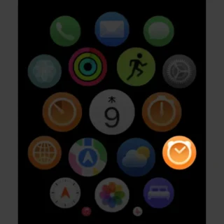 Apple Watch→すべてのアプリ→アラーム