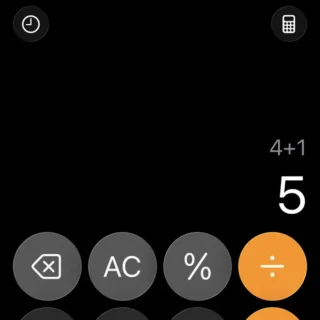iPhoneアプリ→計算機→5