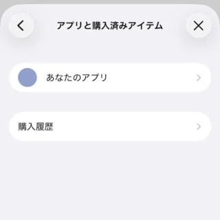 iPhone→App Store→Apple Account→アプリと購入済みアイテム