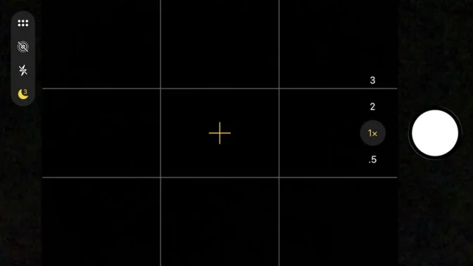 iPhoneアプリ→カメラ→グリッド