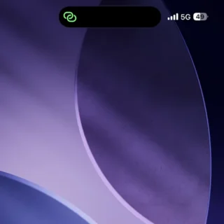 iPhone→ホーム画面→Dynamic Island→インターネット共有