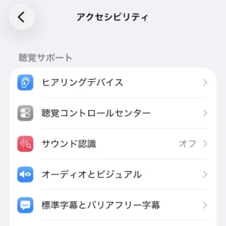 iPhone→設定→アクセシビリティ