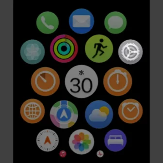 Apple Watch→すべてのアプリ→アイコン→設定
