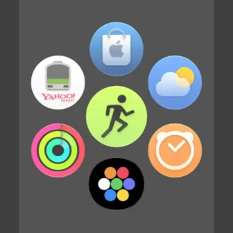 Apple Watch→アプリ表示（グリッド表示）