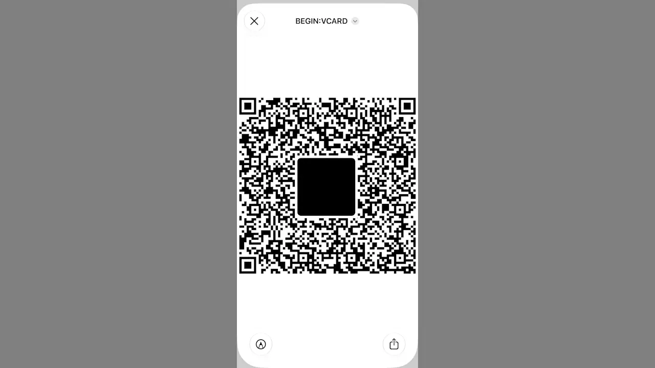 iPhoneで連絡先のQRコードを作成する方法