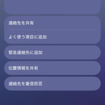 iPhoneアプリ→電話→連絡先→表示