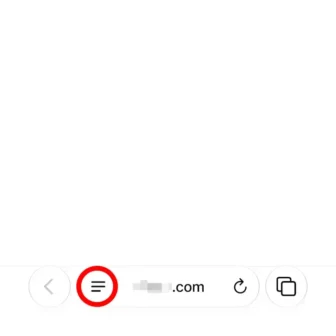 iPhoneアプリ→Safari→アドレスバー→コンパクト→アイコン→メニュー