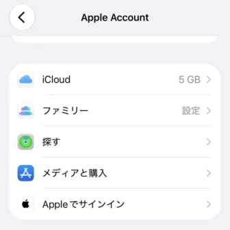 iPhone→設定→Apple Account