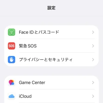 iPhone→設定