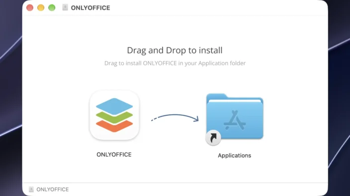 Mac→.dmgファイル→インストーラー→ONLYOFFICE