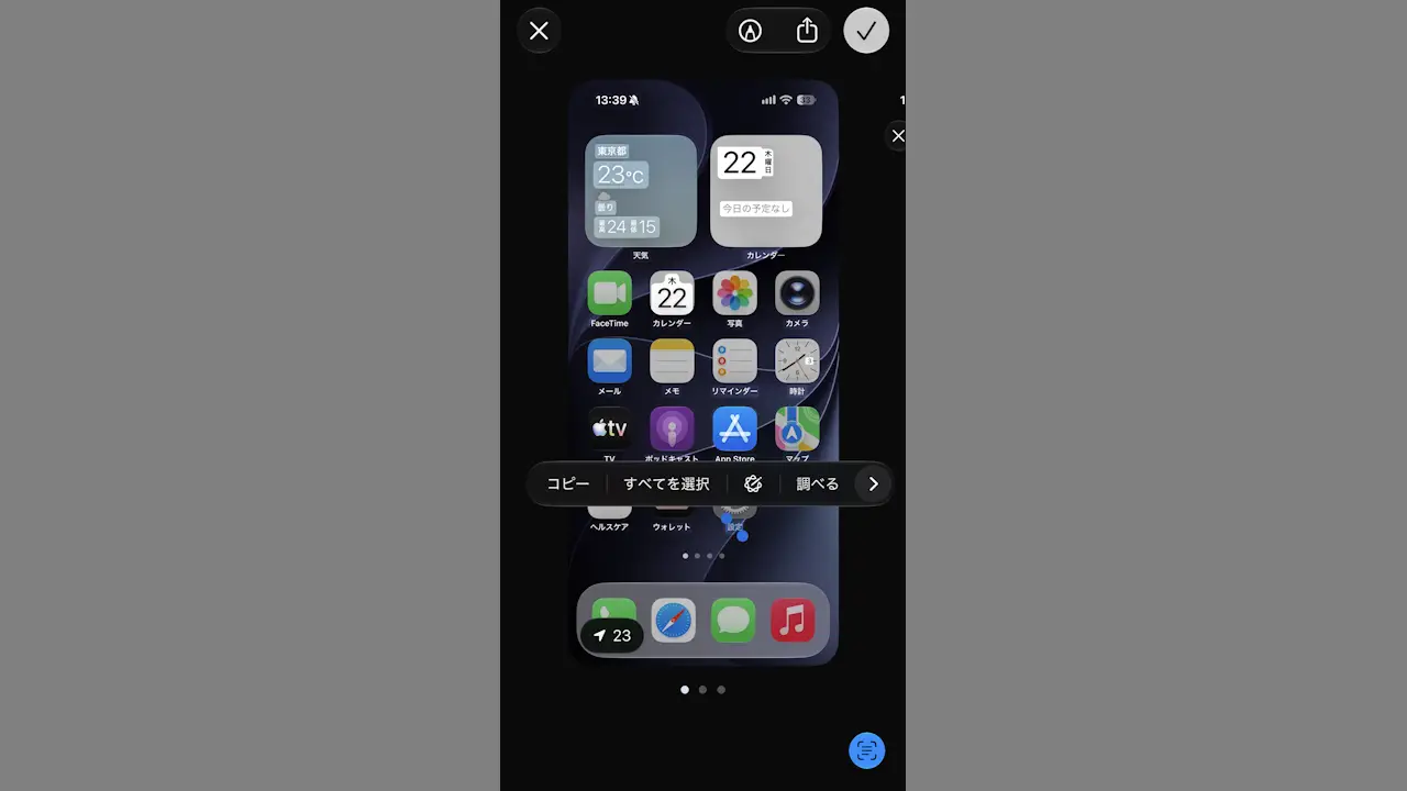 iPhoneで画面上の「選択できないテキスト」をコピペする方法